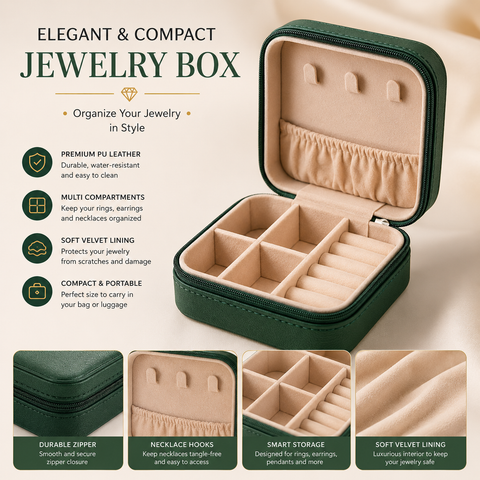 Jewellery Box Organizer Box for Travelling Leather Box Hair Accessories