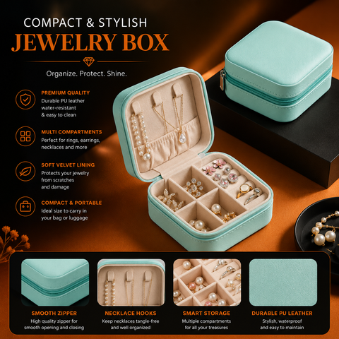 Jewellery Box Organizer Box for Travelling Leather Box Hair Accessories