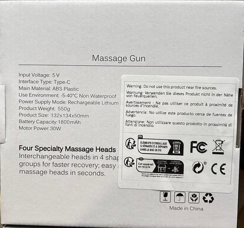 Massage Gun 5 in 1 Multifunctional Electric Full Body Massage Equipment Set for Deep Tissue Relief & Full Body Relaxation 6 Speeds with 4 Massage Heads Pysiotherapy Massager Gun