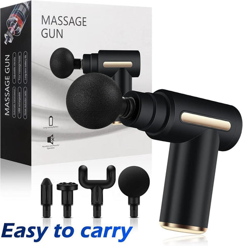 Massage Gun 5 in 1 Multifunctional Electric Full Body Massage Equipment Set for Deep Tissue Relief & Full Body Relaxation 6 Speeds with 4 Massage Heads Pysiotherapy Massager Gun
