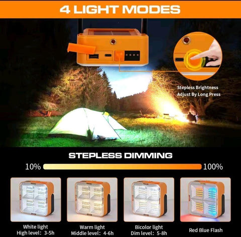 Premium Quality Camping Light with 4 Modes & Stepless Control