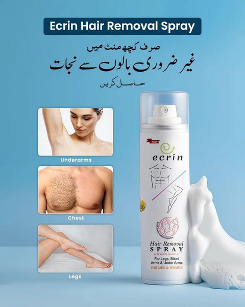 New Original Ecrin Hair Removal Foaming Spray Advance Formula with Refreshing Fragrance 200ml