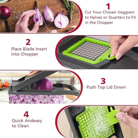 16 in 1 Vegetable Slicer Cutter Multi-Use Kitchen Tool