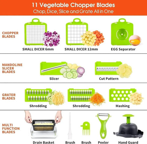 16 in 1 Vegetable Slicer Cutter Multi-Use Kitchen Tool